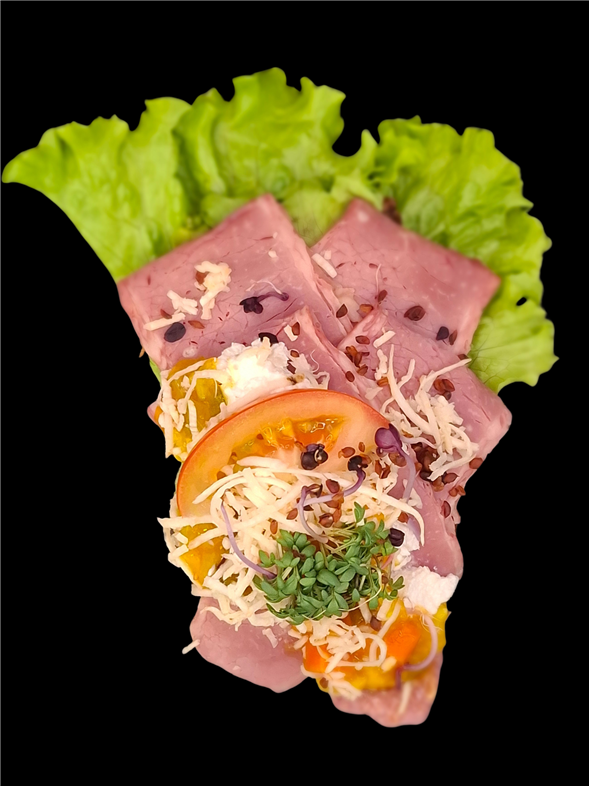 Smørrebrød m. Oksebryst og peberrod